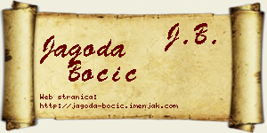 Jagoda Bocić vizit kartica